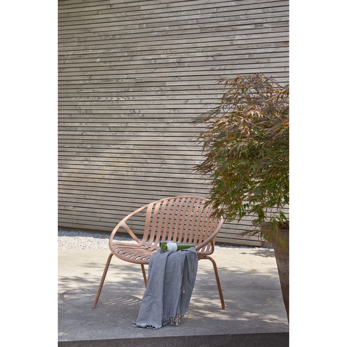 WOOOD Bruce Fauteuil Tuin - Metaal - Zalm Roze - 73x81x72 cm