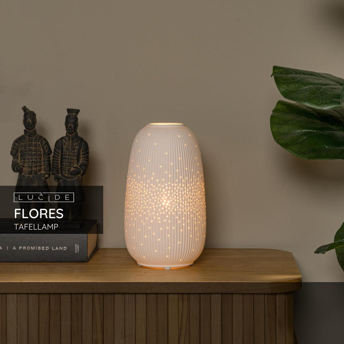 Lucide FLORES Tafellamp - Wit