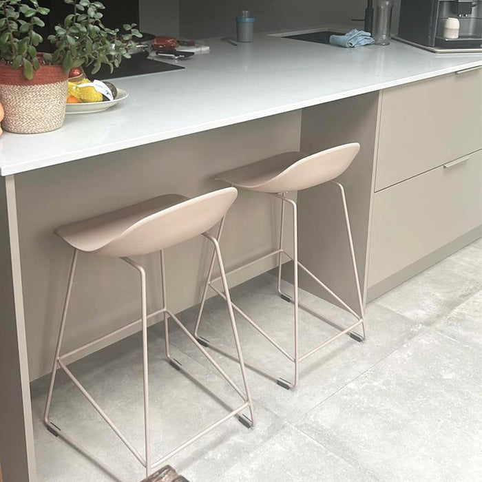 Bronx71 Scandinavische Barkruk Ellen taupe 66cm - Barkrukken set van 2