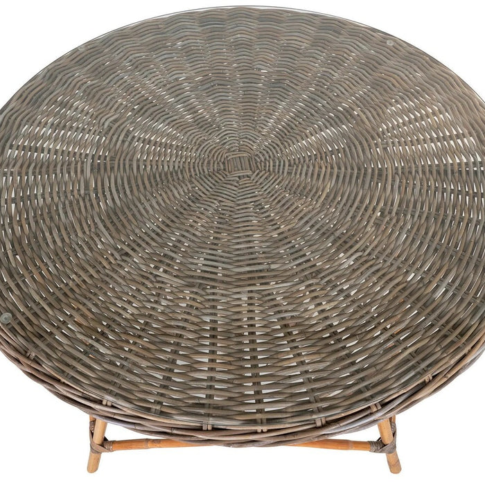 House Nordic - Tuintafel Larisa kubu|Glasplaat ø120cm