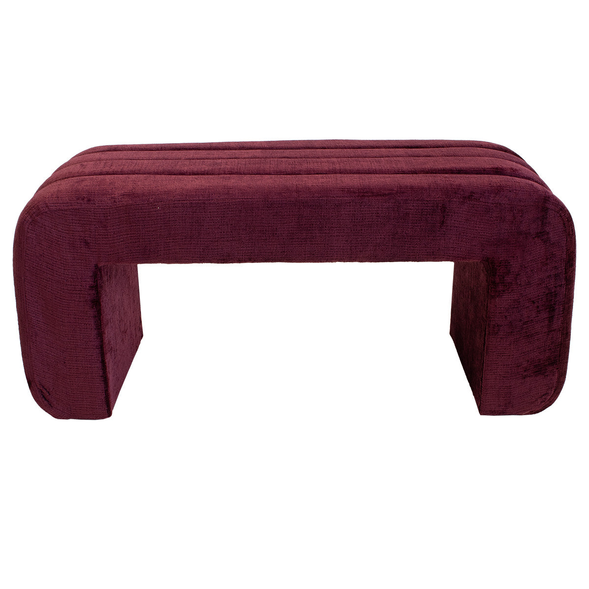 Giga Meubel - Halbankje Burgundy Stof - 99x38x46cm - Sera