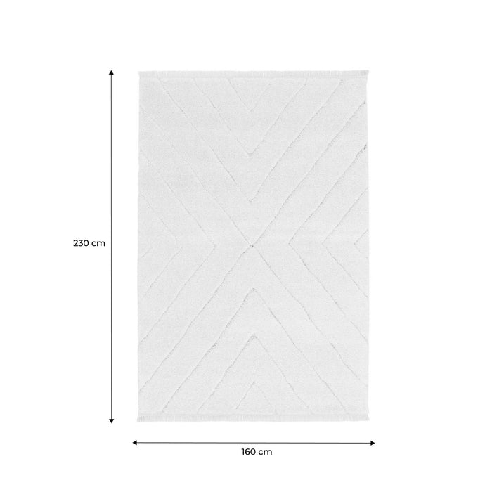 sweeek - Crème interieur tapijt met licht reliëf