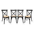 sweeek - Vintage houten bistrostoel (set van 4)