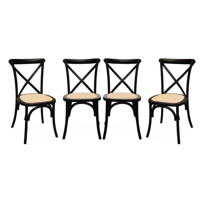 sweeek - Vintage houten bistrostoel (set van 4)