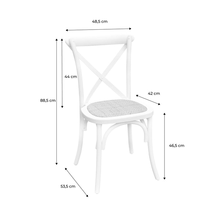 sweeek - Vintage houten bistrostoel (set van 4)