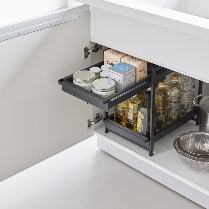 Yamazaki Keukenkast Organizer - 2 niveaus - Tower - Zwart