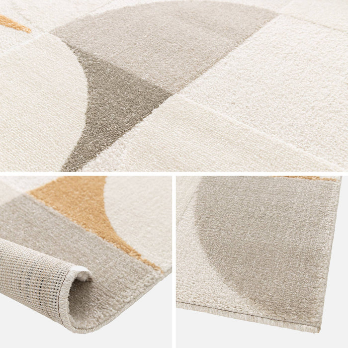 sweeek - Crème retro patroon interieur tapijt