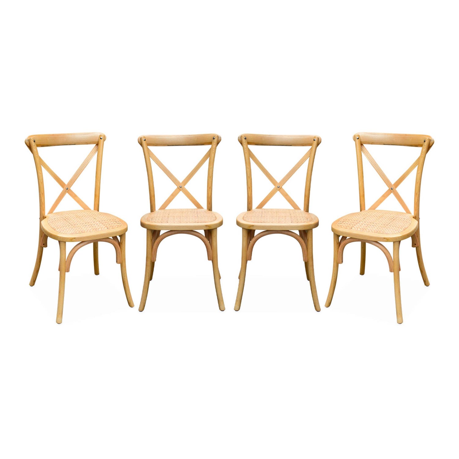 sweeek - Vintage houten bistrostoel (set van 4)