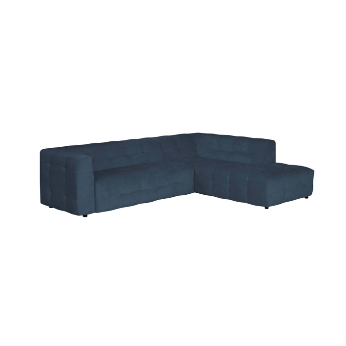 by fonQ Mush Hoekbank Rechts - Chenille - Blauw
