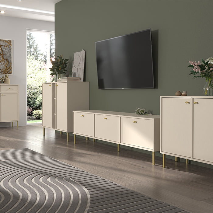 by fonQ Luvra Tv-meubel 3-deurs - Zand