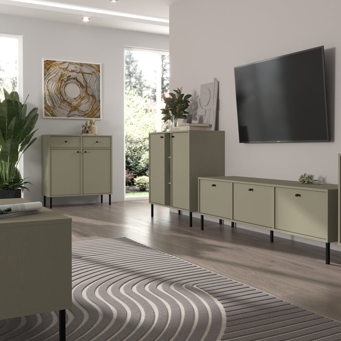 by fonQ Luvra Dressoir 2-deurs - Open Vak - Groen