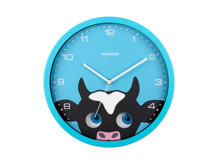 Karlsson - Wall Clock Peekaboo Cow