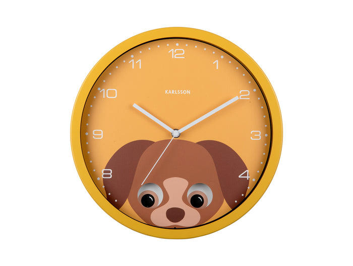 Karlsson - Wall Clock Peekaboo Dog