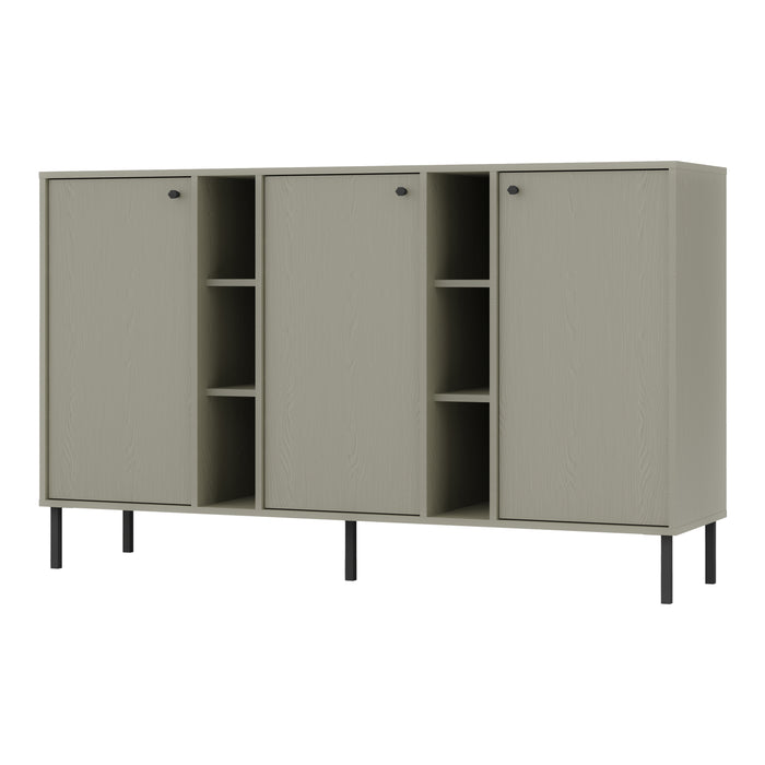 by fonQ Luvra Dressoir 3-deurs - Open Vak - Groen