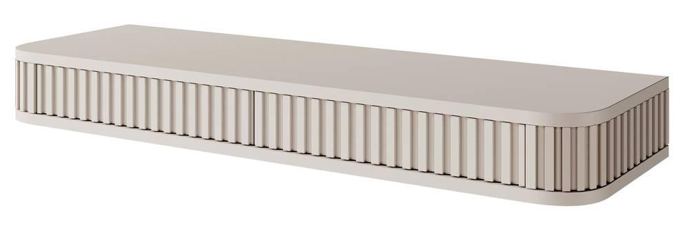 NADUVI Collection Ovarlo hangende kaptafel met groeven en twee laden,