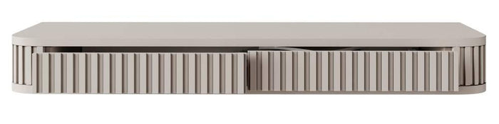 NADUVI Collection Ovarlo hangende kaptafel met groeven en twee laden,