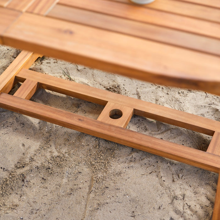 Tikamoon - Uitschuifbare eettafel van massief acaciahout 6|8 pers.