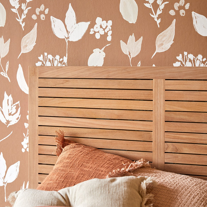 Tikamoon - Hoofdeinde voor kinderkamer van massief teakhout 95 cm