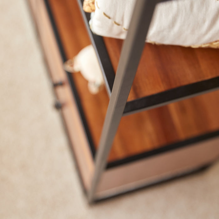 Tikamoon - Boekenkast voor kinderen van massief acaciahout en metaal