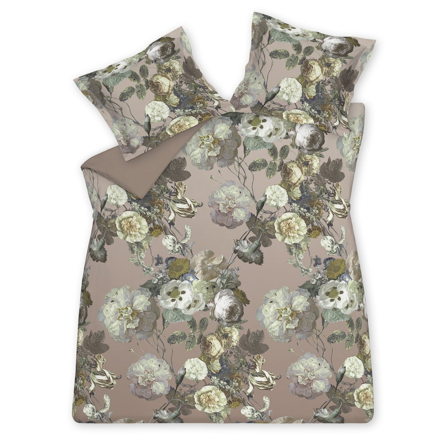 Dekbedovertrek Sleepy Sand | 200 cm x 200 cm | Beige | Bruin | Groen