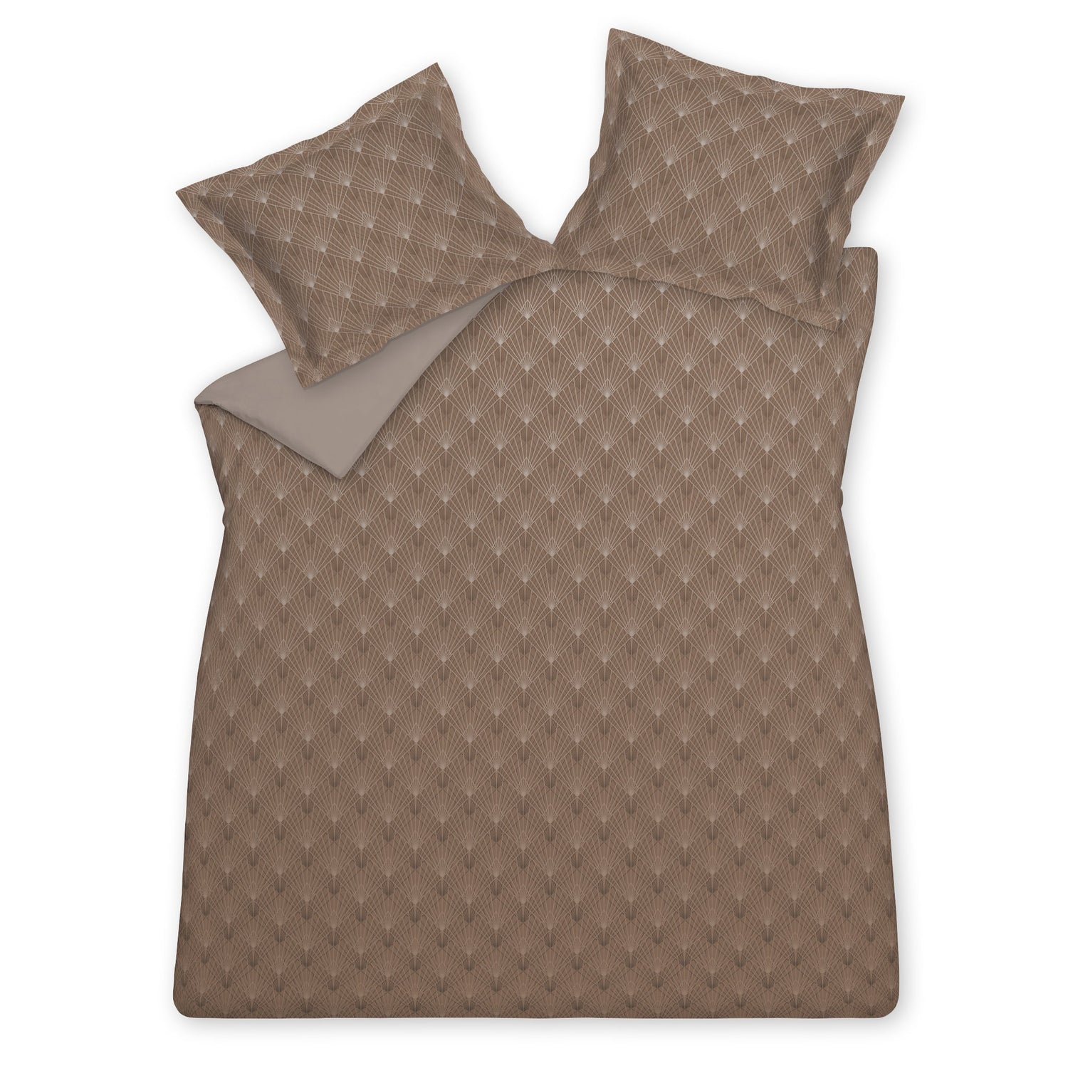 Dekbedovertrek Morning Star Fudge | 240 cm x 240 cm | Bruin