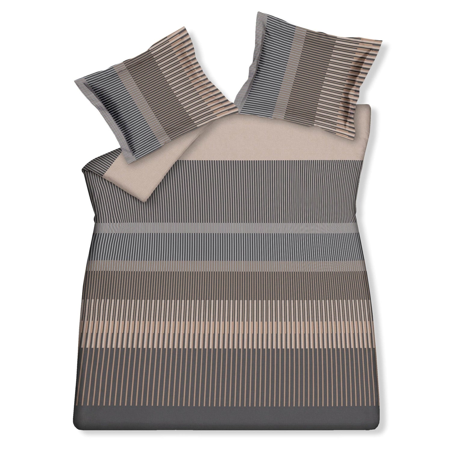 Dekbedovertrek Wander Off | Zwart | Beige | Bruin | Satijnkatoen