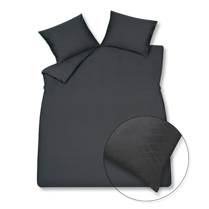 Dekbedovertrek Purity Monaco Off | 200 x 200|220 cm | Zwart