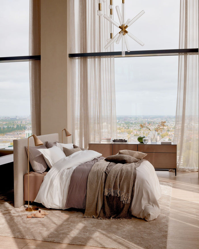 Dekbedovertrek Home Milano Taupe | 140 x 200|220 cm | Bruin