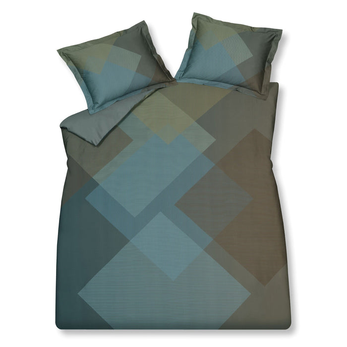 Dekbedovertrek Snooze Multi | 140 x 200|220 cm | Groen | Blauw