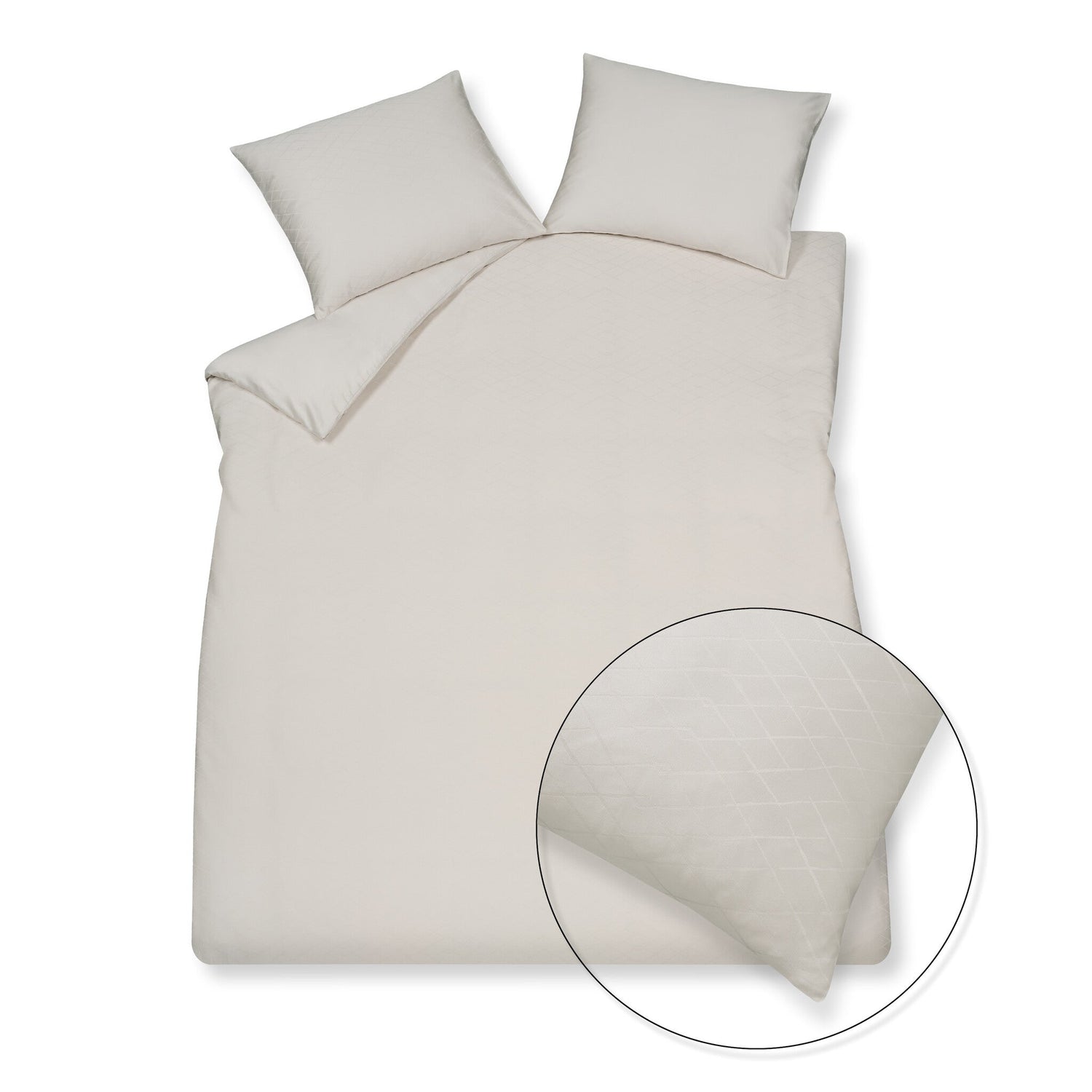 Dekbedovertrek Purity Monaco Cream Tan | 200 x 200|220 cm | Ivoor