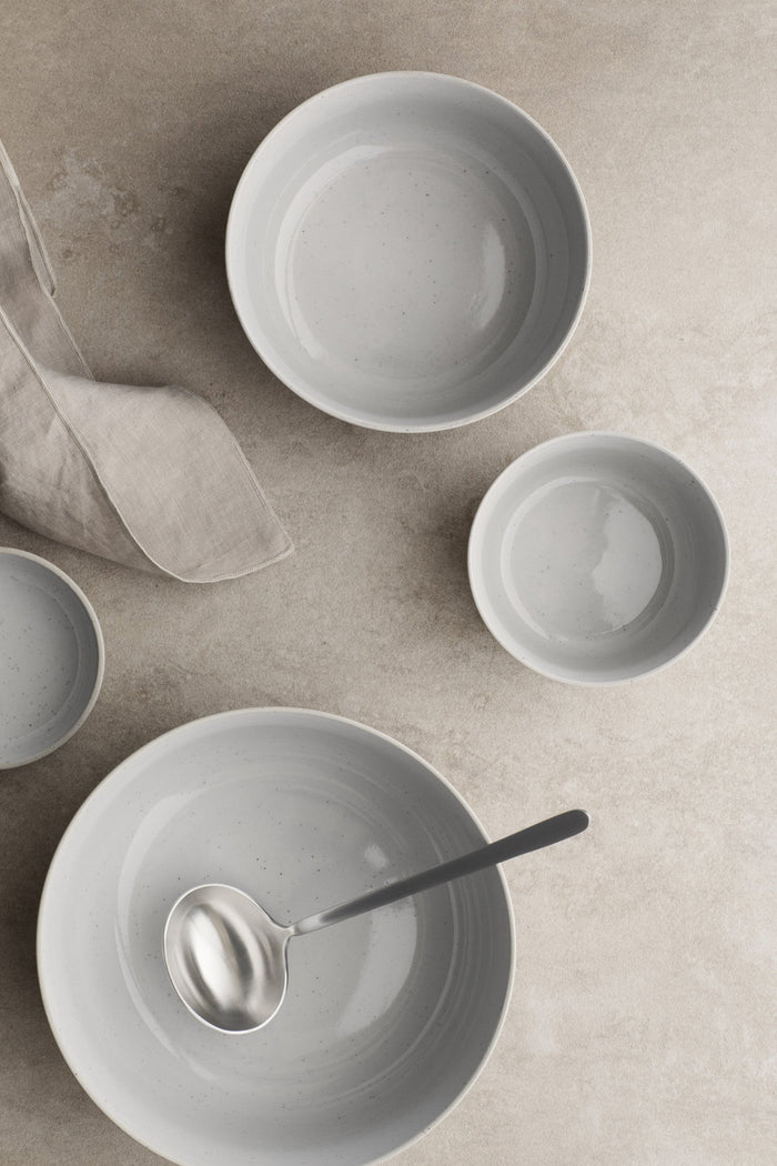 Sablo Stone Kom | Grijs | Blauw | Stoneware