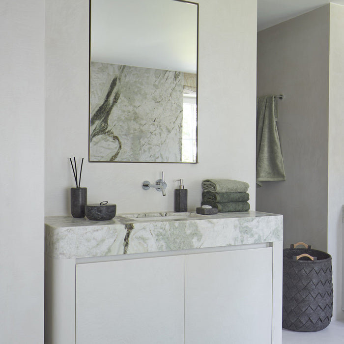 Hammam Schaal Met Deksel Dark Grey | Zwart | Grijs | Natuursteen