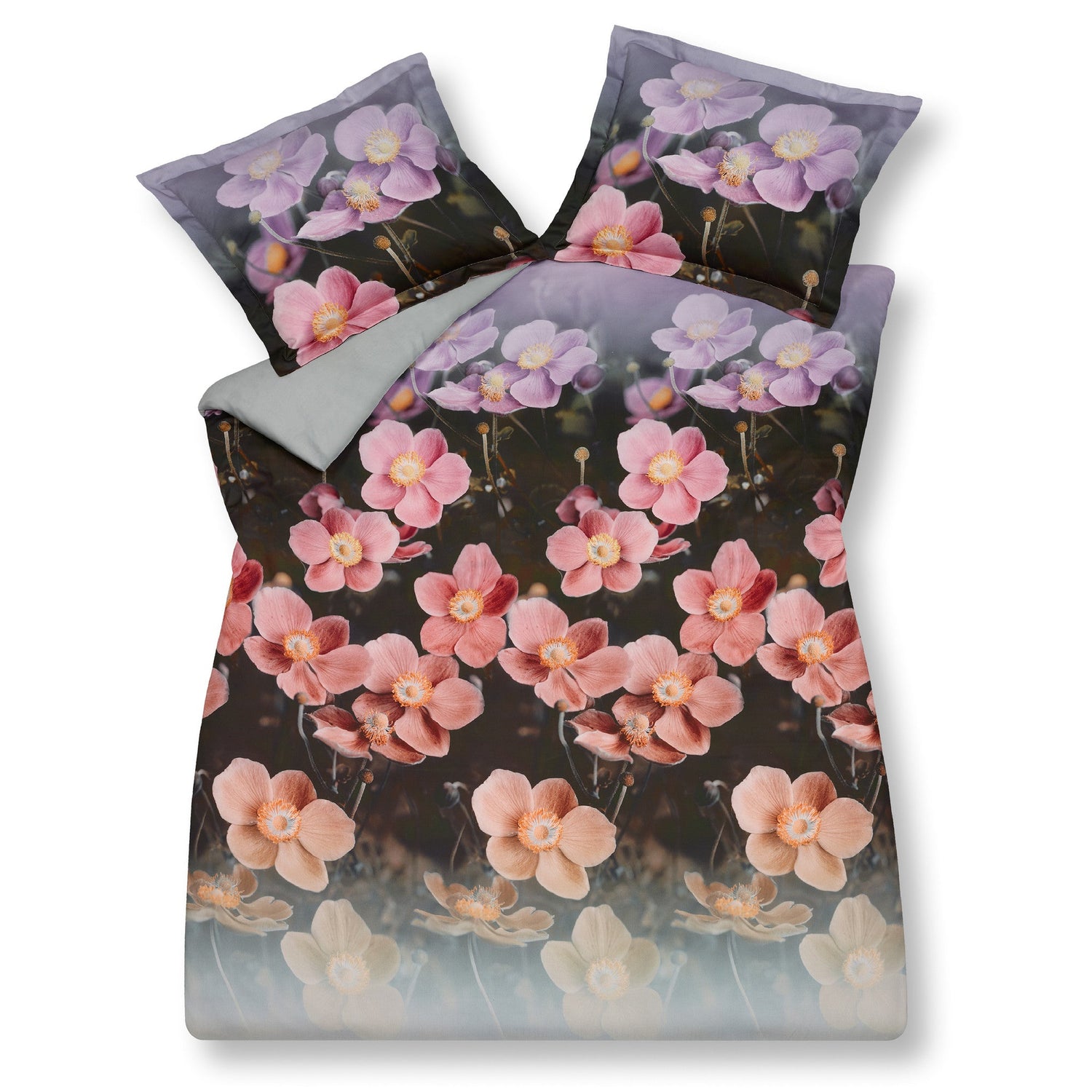 Dekbedovertrek Imagination | 200 x 200|220 cm | Zwart | Grijs | Roze | Paars