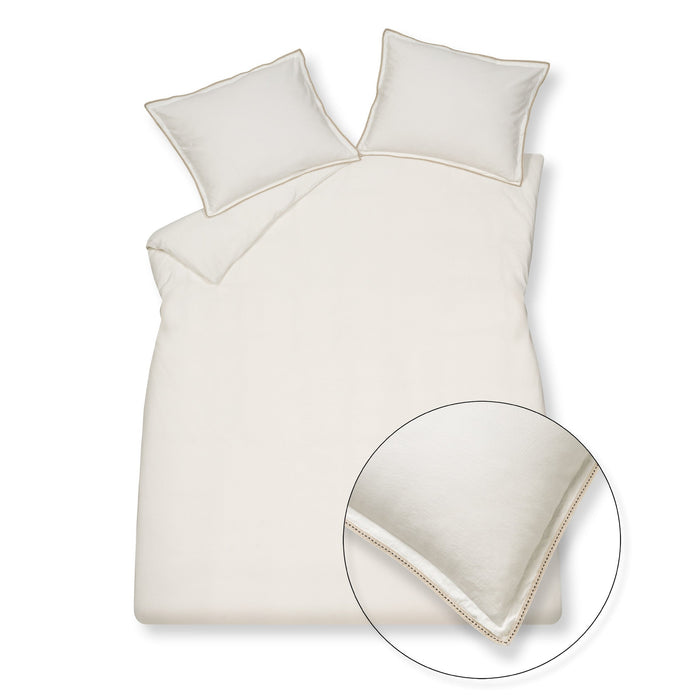 Dekbedovertrek Pure Off | 140 x 200|220 cm | Wit | Ivoor