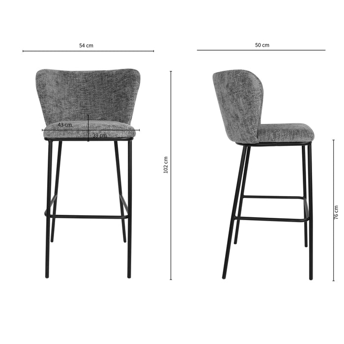 Kick barkruk Bo - Taupe