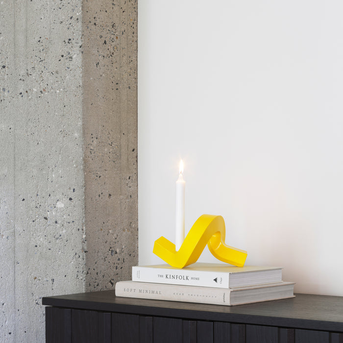 Normann Copenhagen Crooked Kandelaar - Single - Geel