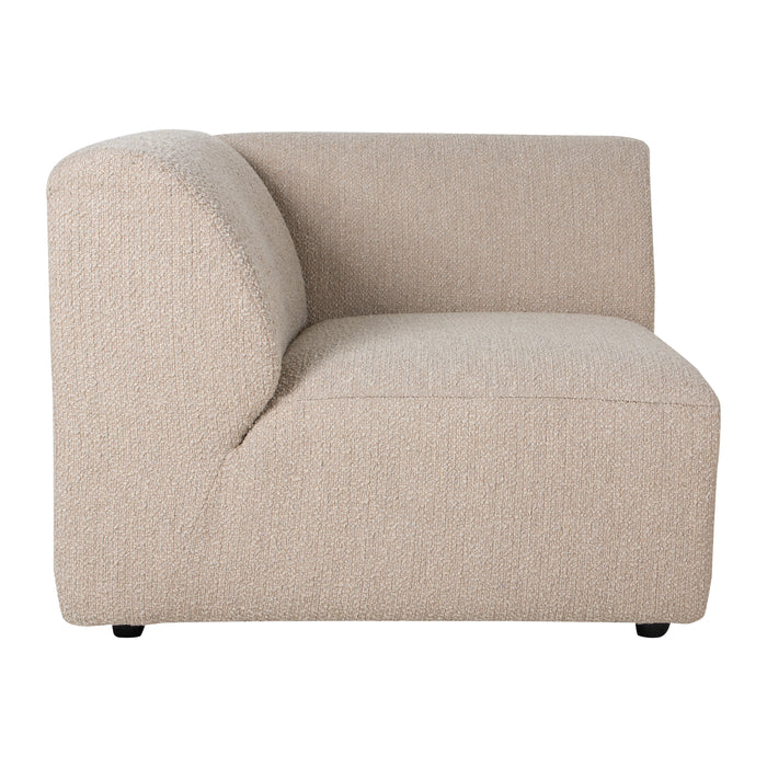 HKliving Jax Bank Element - Hoekstuk Links - Bouclé - Taupe