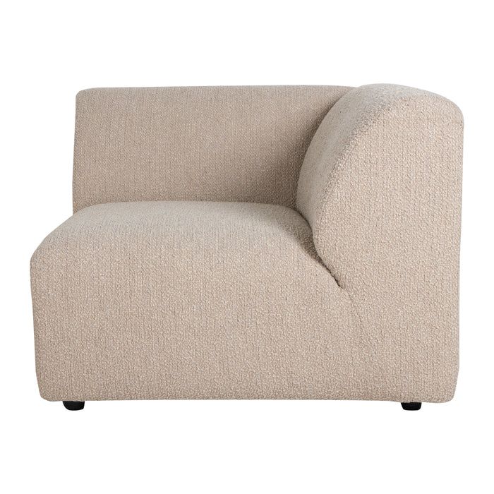 HKliving Jax Bank Element - Eindstuk Rechts - Bouclé - Taupe