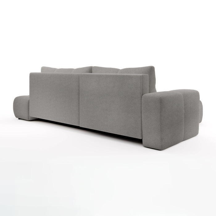 by fonQ Charme Hoekbank Links met Slaapfunctie - Weefstof - Grijs