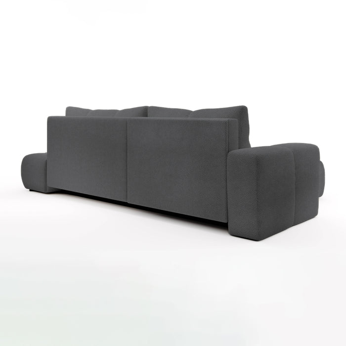 by fonQ Charme Hoekbank Links met Slaapfunctie - Weefstof - Antraciet