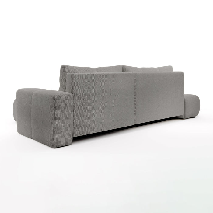by fonQ Charme Hoekbank Rechts met Slaapfunctie - Chenille - Grijs