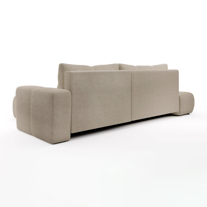 by fonQ Charme Hoekbank Rechts met Slaapfunctie - Chenille - Beige