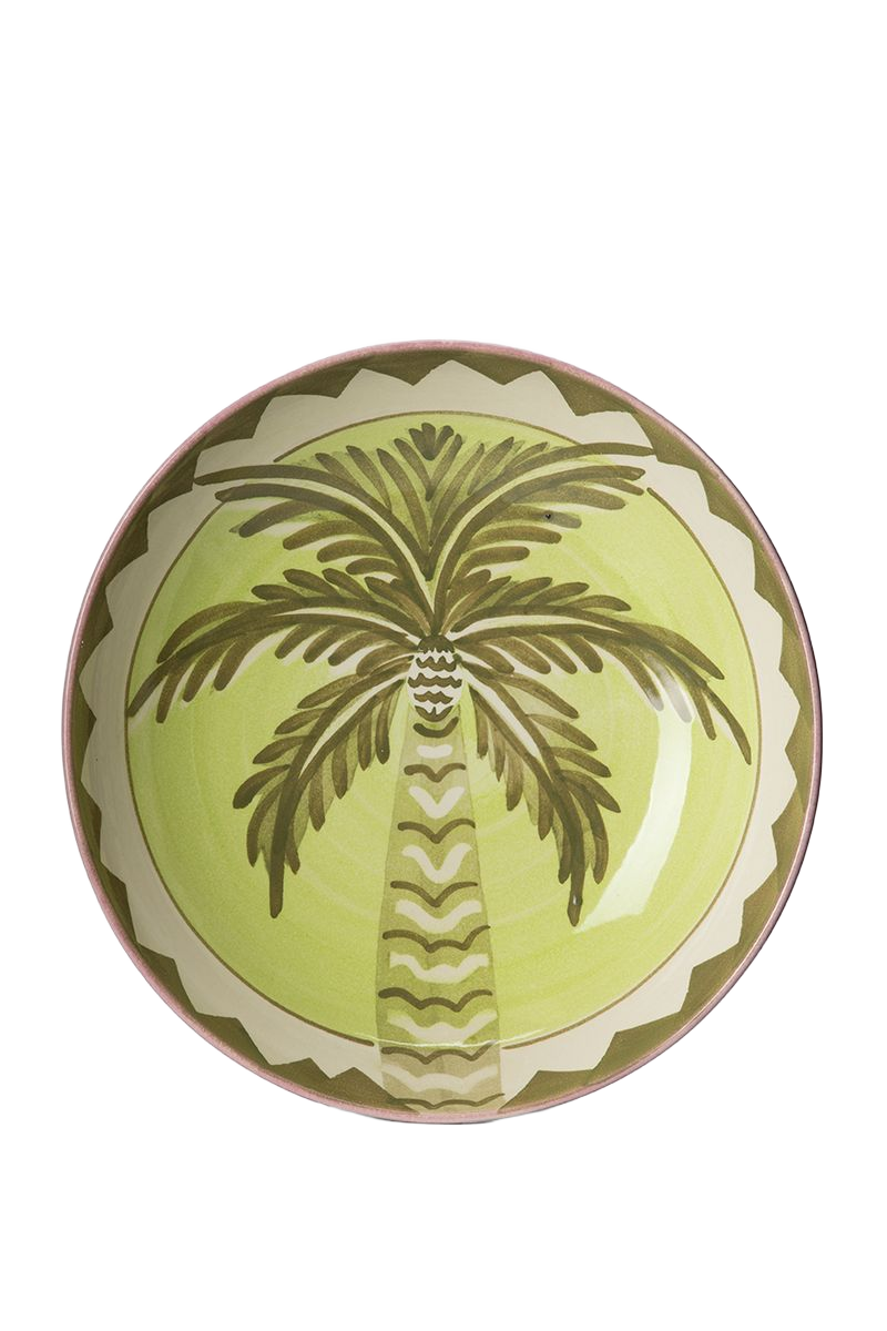 Sissy-Boy Groene presenteerschaal met palmboom