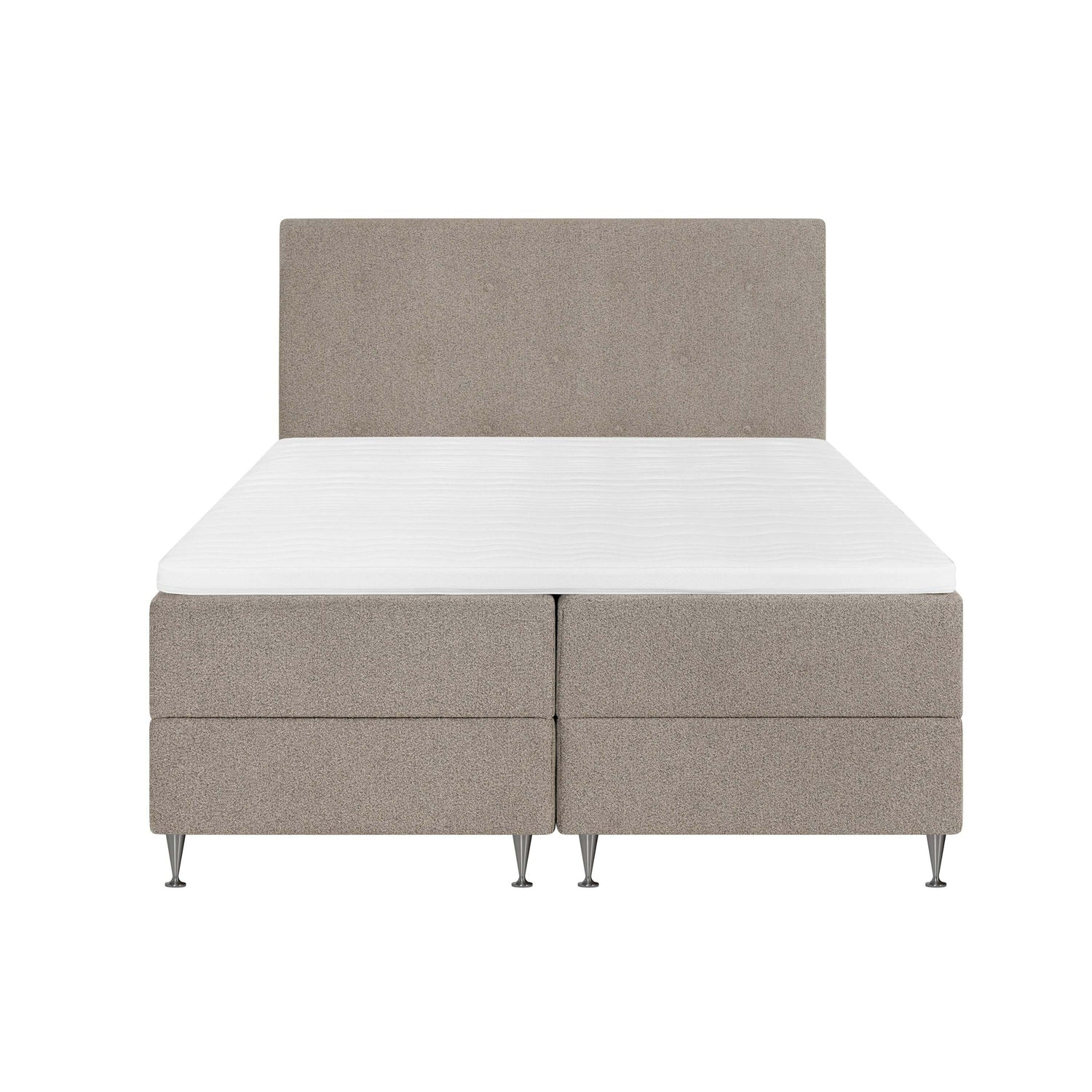 by fonQ Nubo Boxspring met Opbergruimte en Hoofdbord - 160 x 200 cm - Beige
