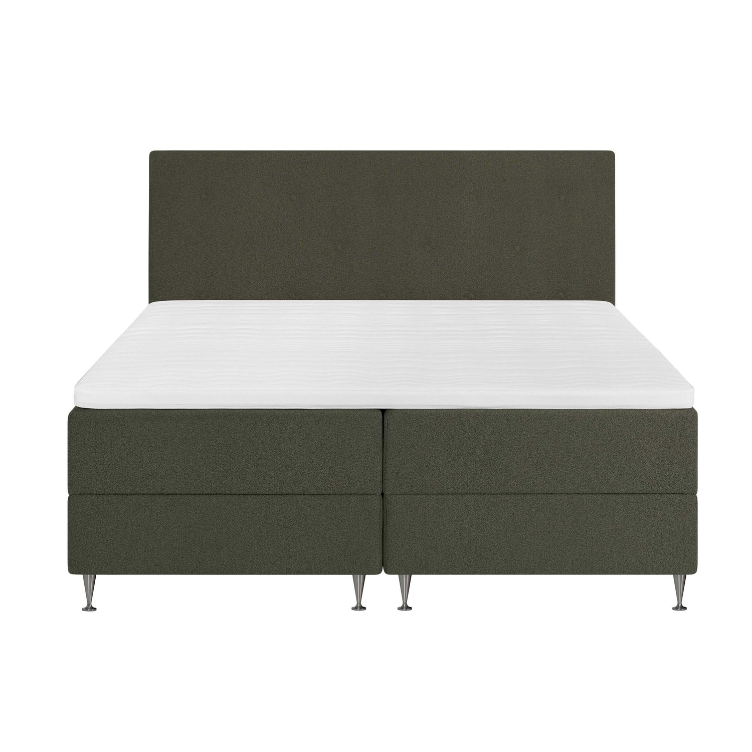 by fonQ Nubo Boxspring met Opbergruimte en Hoofdbord - 180 x 200 cm - Mosgroen