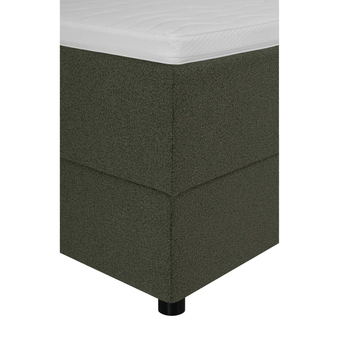 by fonQ Stilo Boxspring met Opbergruimte en Hoofdbord - 180 x 200 cm - Mosgroen