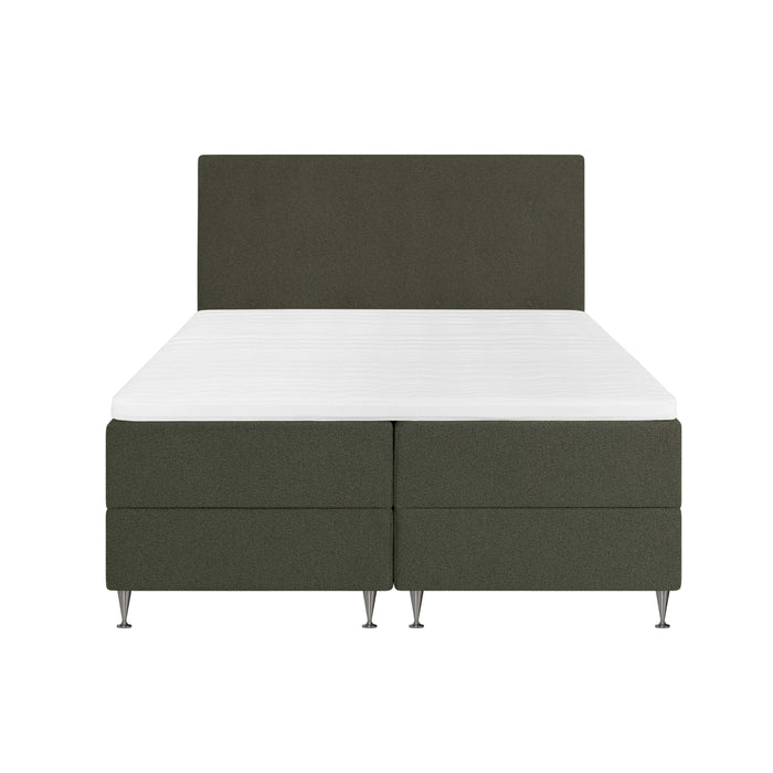 by fonQ Nubo Boxspring met Opbergruimte en Hoofdbord - 160 x 200 cm - Mosgroen