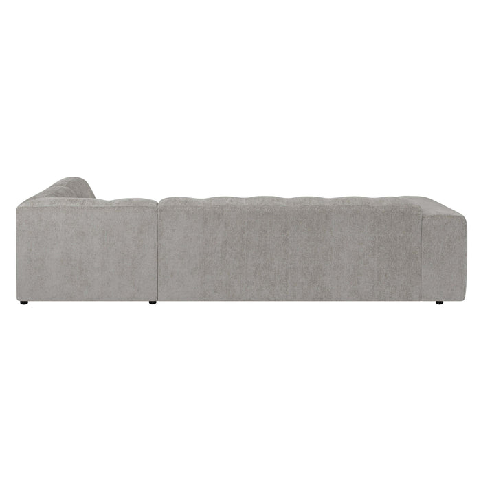 by fonQ Plume 3-zits Hoekbank Rechts - Chenille - Grijs