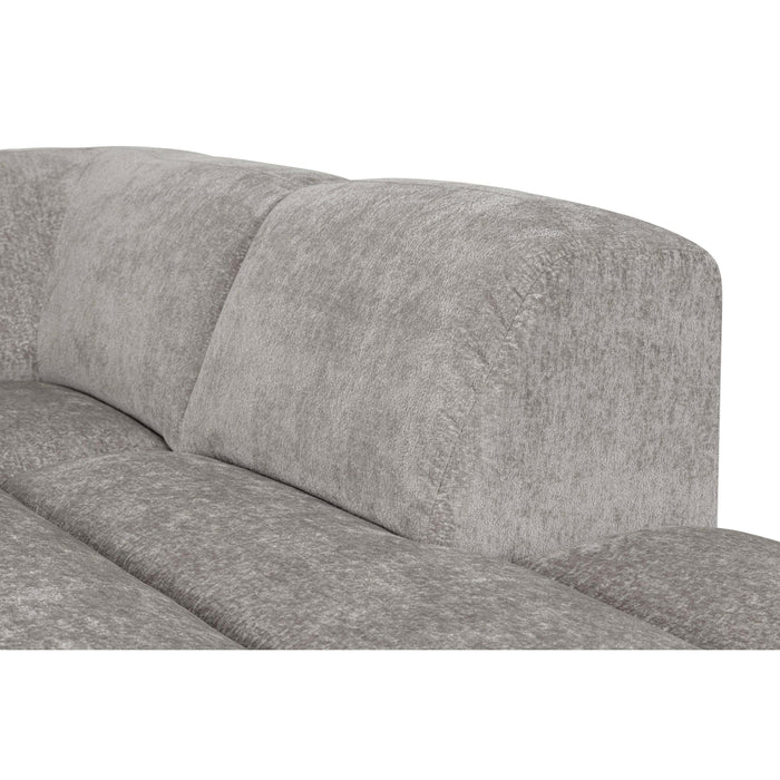 by fonQ Plume 3-zits Hoekbank Rechts - Chenille - Grijs