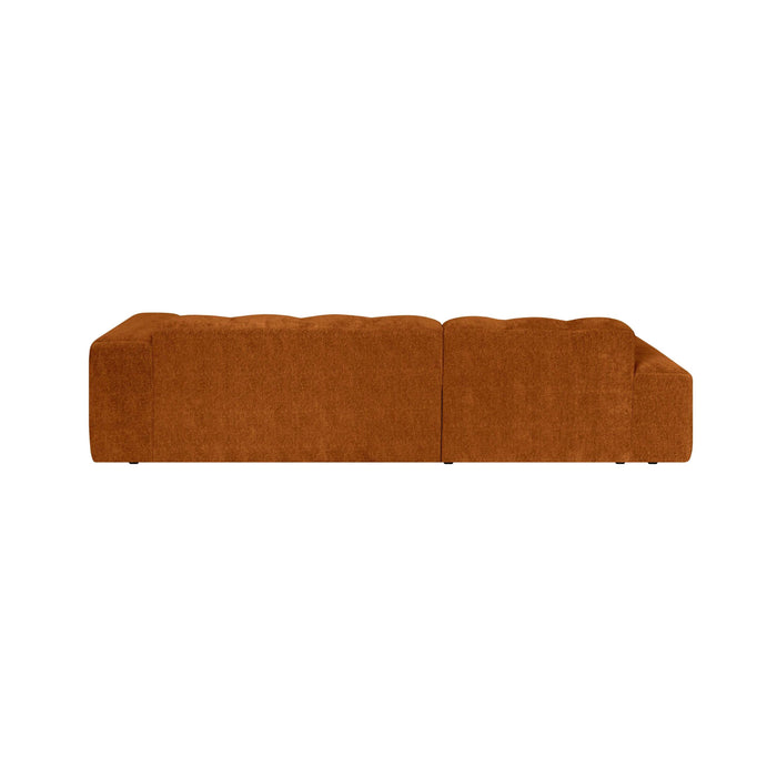 by fonQ Plume 3-zits Hoekbank met Chaise Longue XL Links - Chenille - Terra